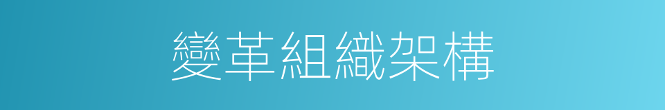 變革組織架構的同義詞