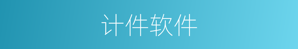 计件软件的同义词