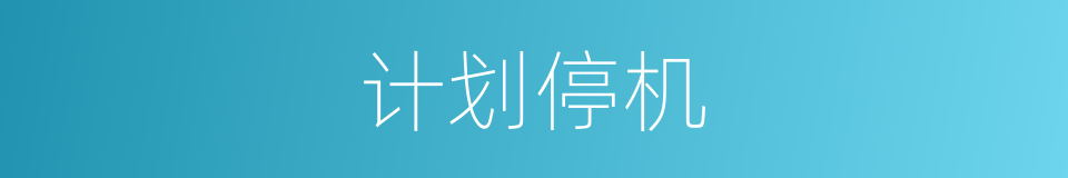 计划停机的同义词