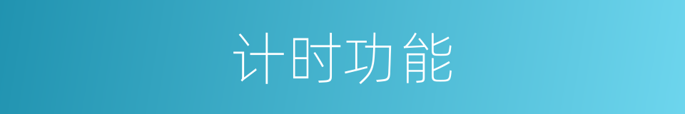 计时功能的同义词