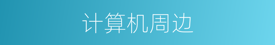 计算机周边的同义词