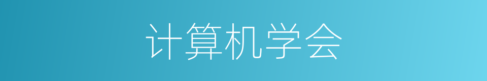 计算机学会的同义词