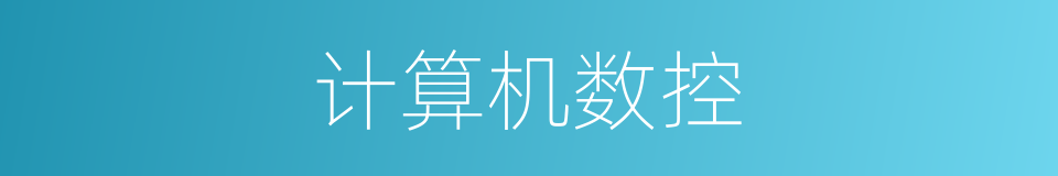 计算机数控的同义词