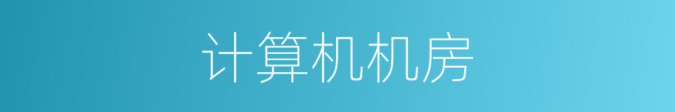计算机机房的同义词
