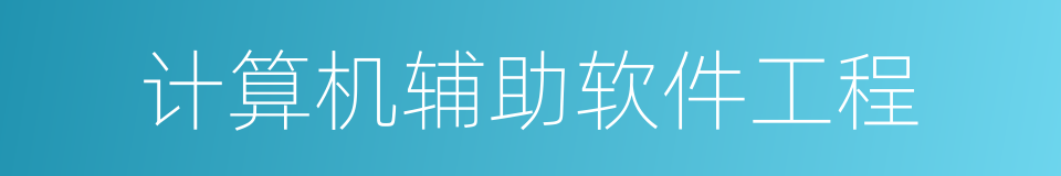 计算机辅助软件工程的同义词