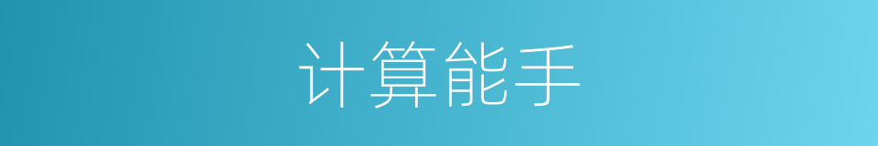 计算能手的同义词