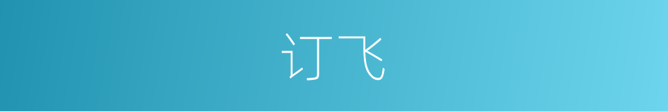 订飞的同义词