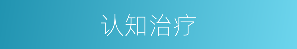 认知治疗的同义词