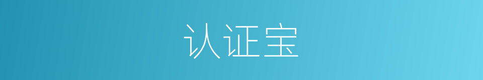 认证宝的同义词