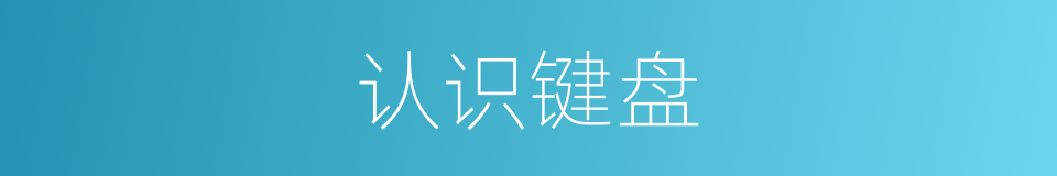 认识键盘的同义词