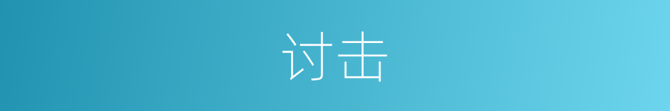 讨击的意思