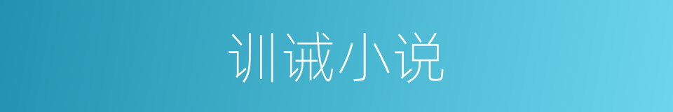 训诫小说的同义词