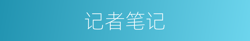 记者笔记的同义词