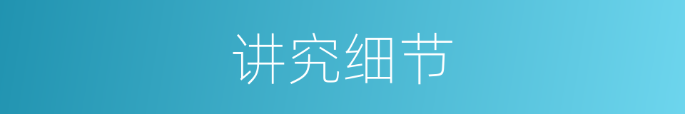 讲究细节的同义词