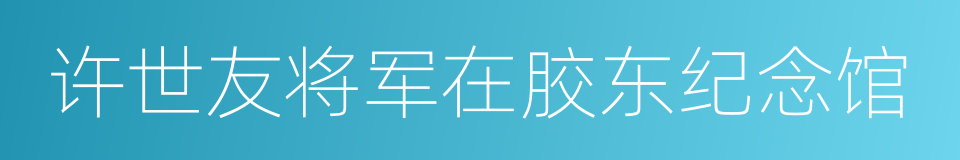 许世友将军在胶东纪念馆的同义词