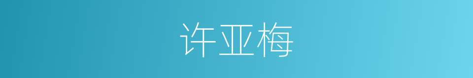 许亚梅的同义词