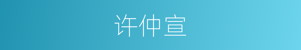 许仲宣的同义词