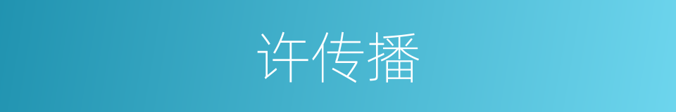 许传播的同义词