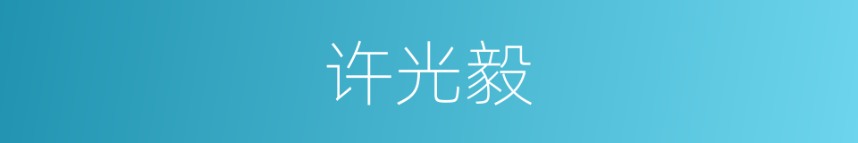 许光毅的同义词