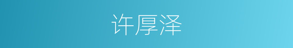 许厚泽的同义词