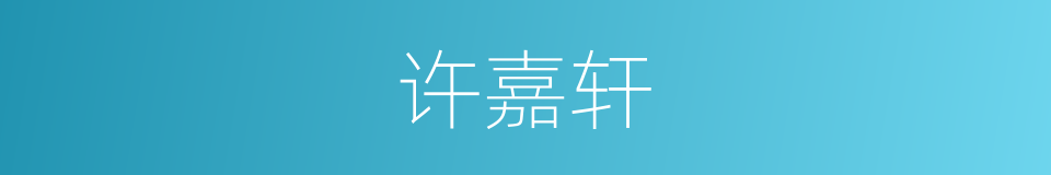 许嘉轩的同义词