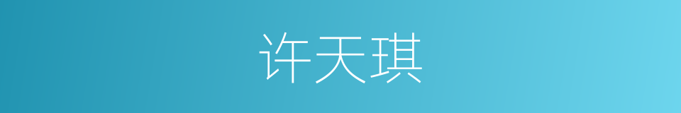 许天琪的同义词