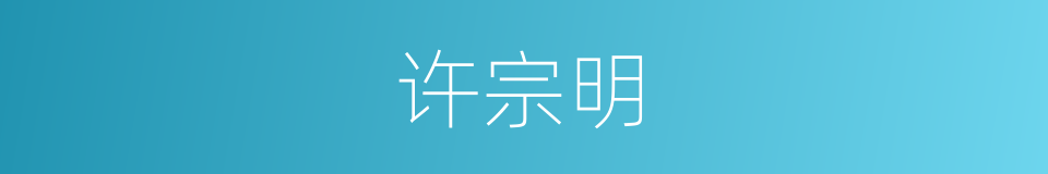 许宗明的同义词