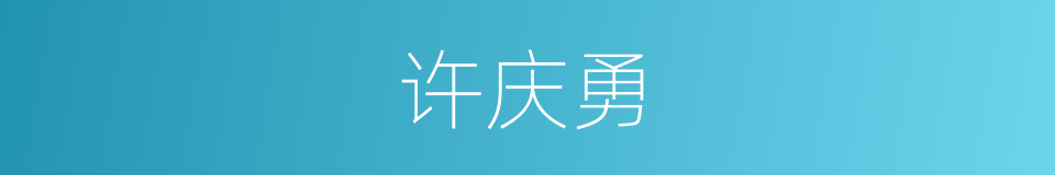 许庆勇的同义词