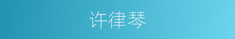 许律琴的同义词