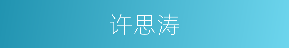 许思涛的同义词