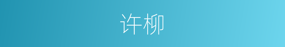 许柳的同义词