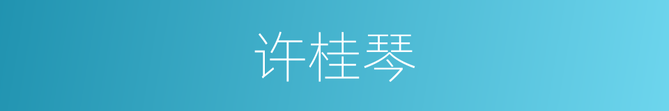 许桂琴的同义词