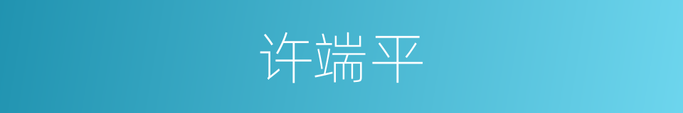 许端平的同义词