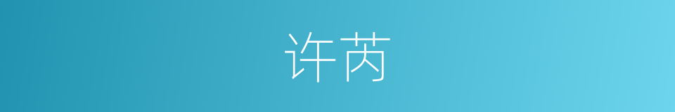 许芮的同义词