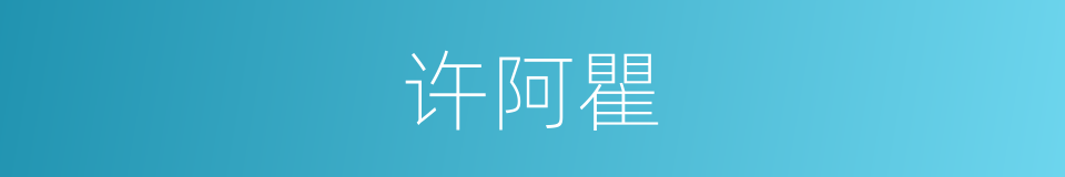 许阿瞿的同义词