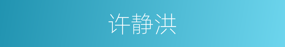 许静洪的同义词