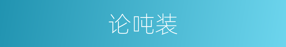 论吨装的同义词