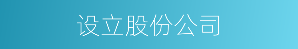 设立股份公司的同义词