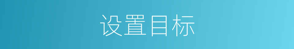 设置目标的同义词