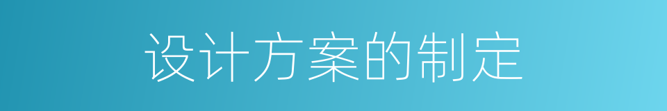 设计方案的制定的同义词