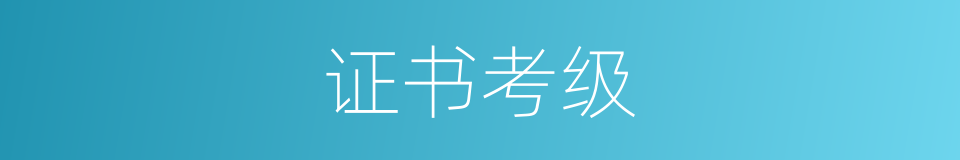 证书考级的同义词