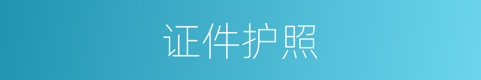 证件护照的同义词