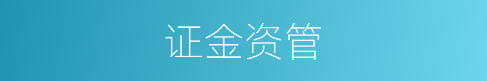 证金资管的同义词