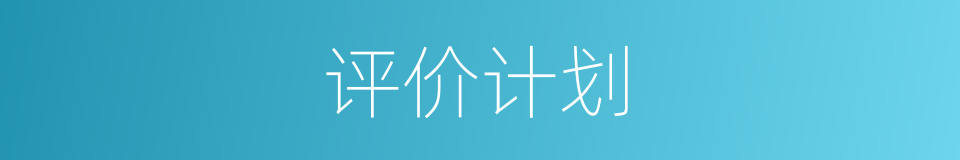 评价计划的同义词