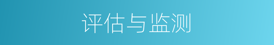 评估与监测的同义词