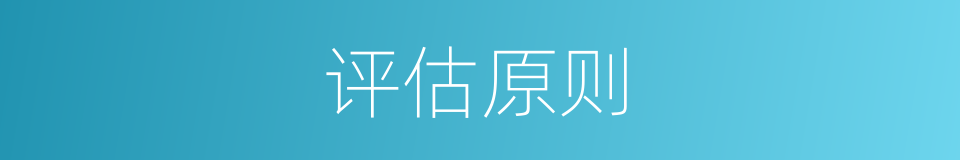 评估原则的同义词