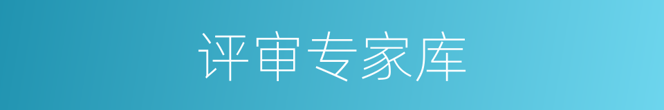 评审专家库的同义词