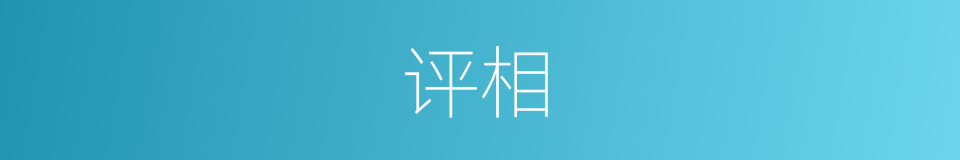 评相的同义词