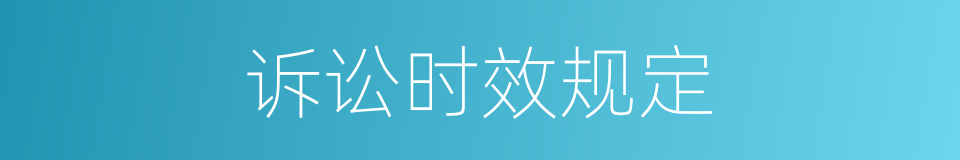 诉讼时效规定的同义词
