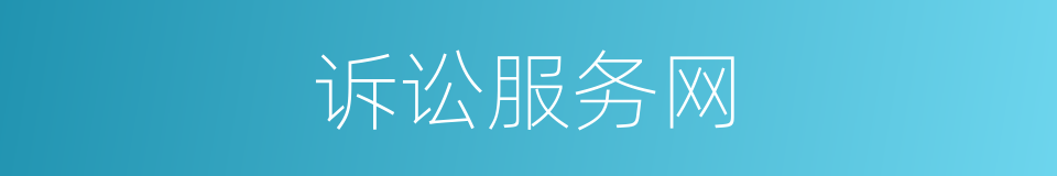 诉讼服务网的同义词